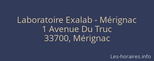 Laboratoire Exalab - Mérignac