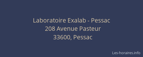 Laboratoire Exalab - Pessac