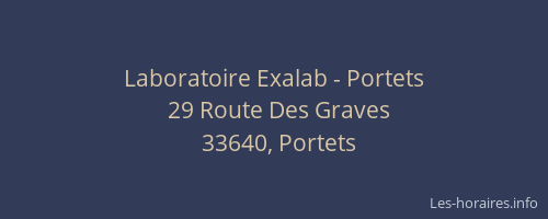 Laboratoire Exalab - Portets
