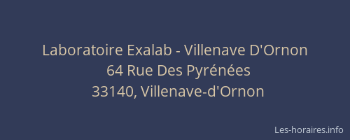 Laboratoire Exalab - Villenave D'Ornon