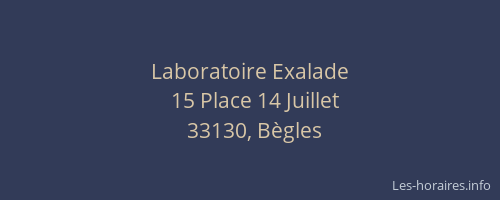 Laboratoire Exalade