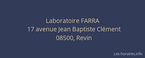 Laboratoire FARRA