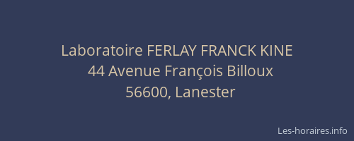 Laboratoire FERLAY FRANCK KINE
