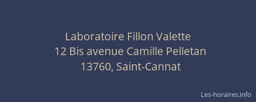 Laboratoire Fillon Valette
