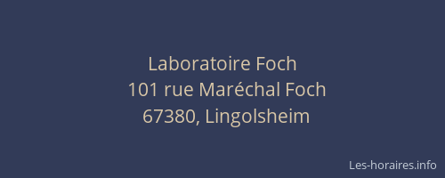 Laboratoire Foch