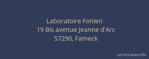 Laboratoire Fohlen
