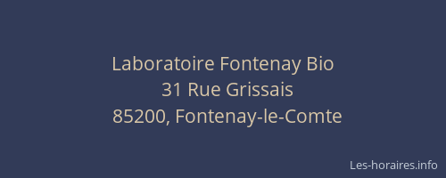 Laboratoire Fontenay Bio