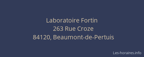 Laboratoire Fortin