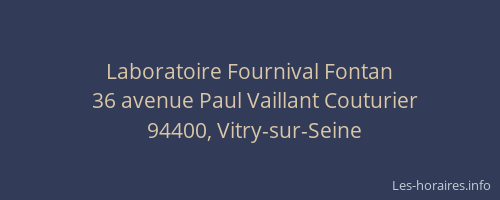 Laboratoire Fournival Fontan