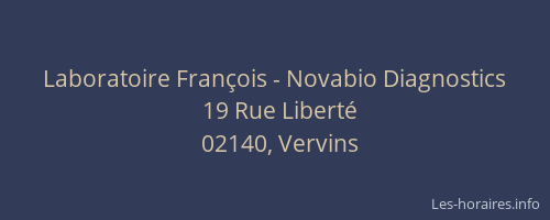 Laboratoire François - Novabio Diagnostics