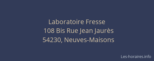 Laboratoire Fresse