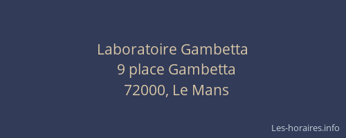 Laboratoire Gambetta