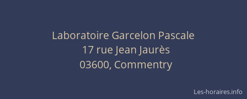 Laboratoire Garcelon Pascale
