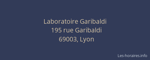 Laboratoire Garibaldi