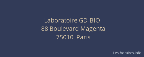 Laboratoire GD-BIO