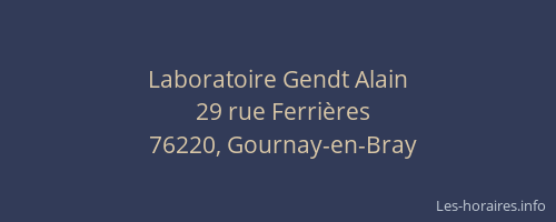 Laboratoire Gendt Alain