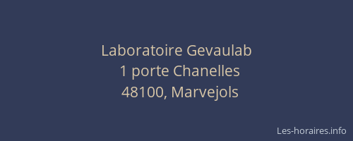 Laboratoire Gevaulab