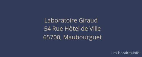 Laboratoire Giraud
