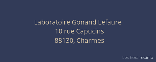 Laboratoire Gonand Lefaure