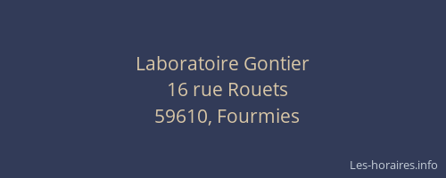 Laboratoire Gontier