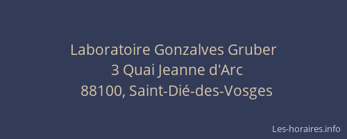 Laboratoire Gonzalves Gruber