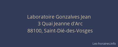 Laboratoire Gonzalves Jean