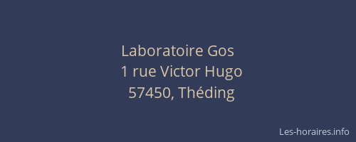 Laboratoire Gos