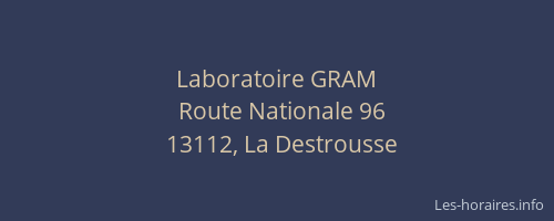 Laboratoire GRAM