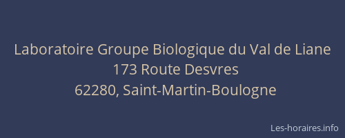 Laboratoire Groupe Biologique du Val de Liane