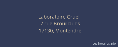 Laboratoire Gruel