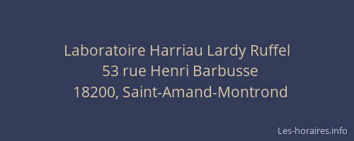 Laboratoire Harriau Lardy Ruffel