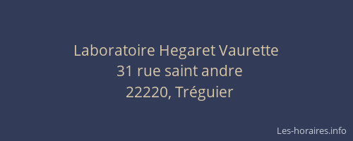 Laboratoire Hegaret Vaurette