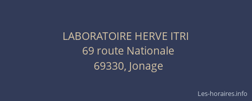 LABORATOIRE HERVE ITRI