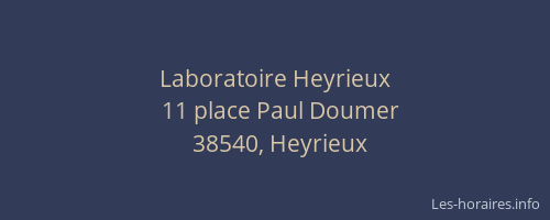 Laboratoire Heyrieux