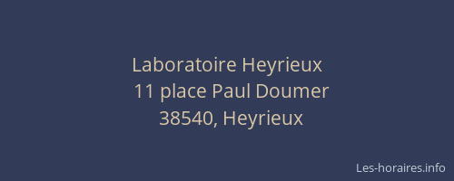 Laboratoire Heyrieux