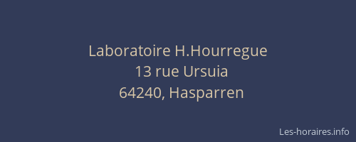 Laboratoire H.Hourregue