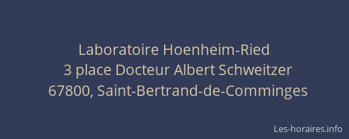 Laboratoire Hoenheim-Ried