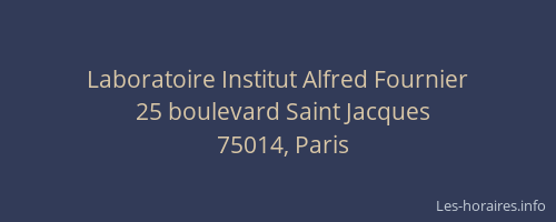 Laboratoire Institut Alfred Fournier