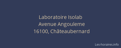 Laboratoire Isolab