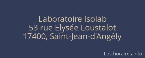 Laboratoire Isolab