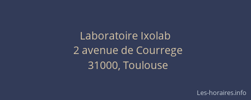 Laboratoire Ixolab