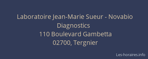 Laboratoire Jean-Marie Sueur - Novabio Diagnostics