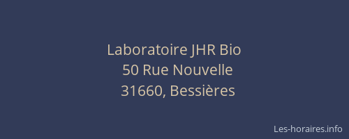 Laboratoire JHR Bio