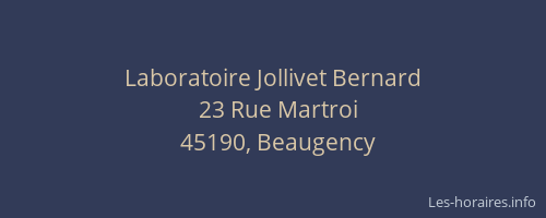 Laboratoire Jollivet Bernard