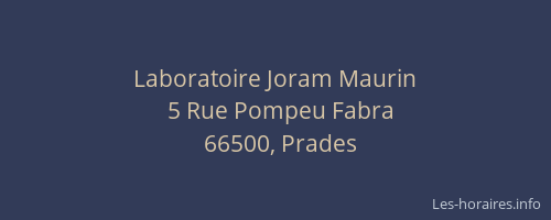 Laboratoire Joram Maurin