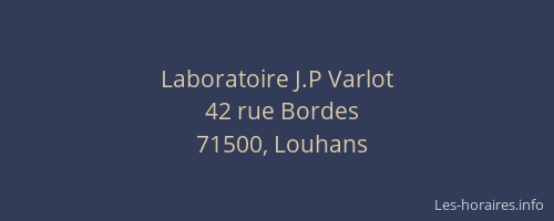Laboratoire J.P Varlot
