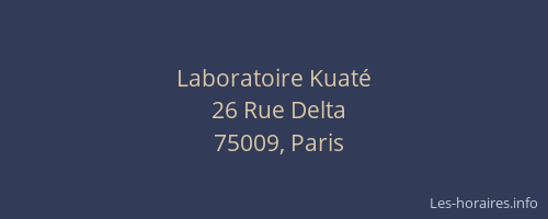 Laboratoire Kuaté