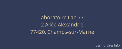 Laboratoire Lab 77