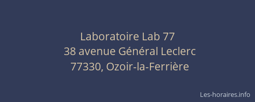 Laboratoire Lab 77