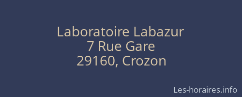 Laboratoire Labazur